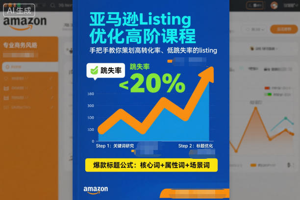 亚马逊Listing优化高阶课程,手把手教你策划高转化率、低跳失率的listing