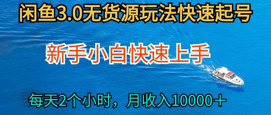 (9913期)2024最新闲鱼无货源玩法，从0开始小白快手上手，每天2小时月收入过万