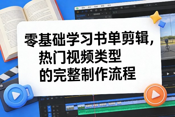 零基础学习书单剪辑，热门视频类型的完整制作流程(更新2026)