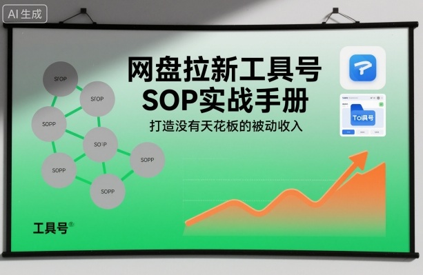 网盘拉新工具号SOP实战手册,打造没有天花板的被动收入