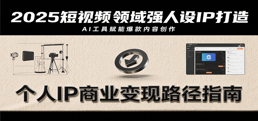 2025短视频领域强人设IP打造，结合爆款案例与AI工具应用，从个人出镜到商业成交转化