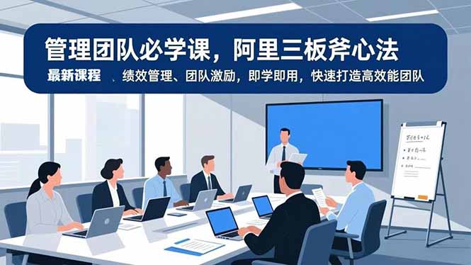 管理团队必学课，阿里三板斧心法、绩效管理、团队激励，即学即用，快速打造高效能团队