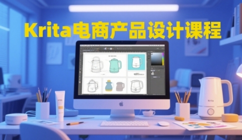Krita电商产品设计课程，掌握从工具使用到创意落地的全链路设计能力