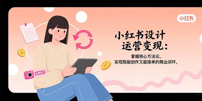 小红书设计运营变现：掌握核心方法论，实现既能创作又能接单的商业闭环