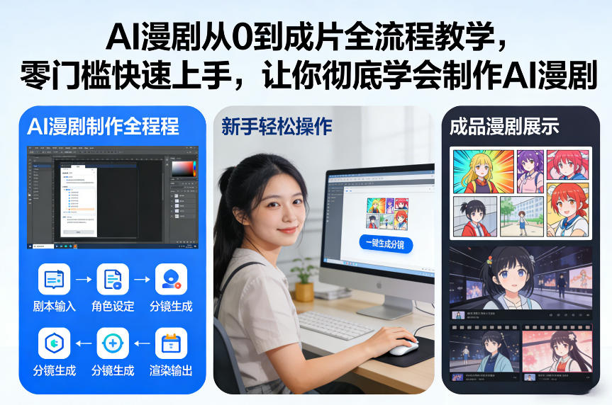 AI漫剧从0到成片全流程教学，零门槛快速上手，让你彻底学会制作AI漫剧【保姆级教程】