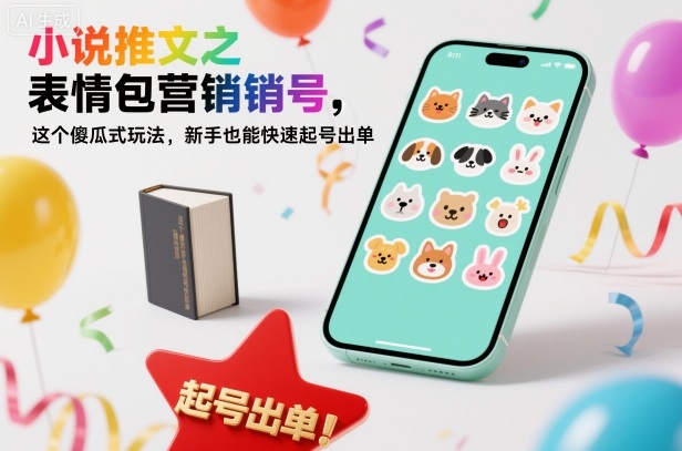 小说推文之表情包营销号，这个傻瓜式玩法，新手也能快速起号出单