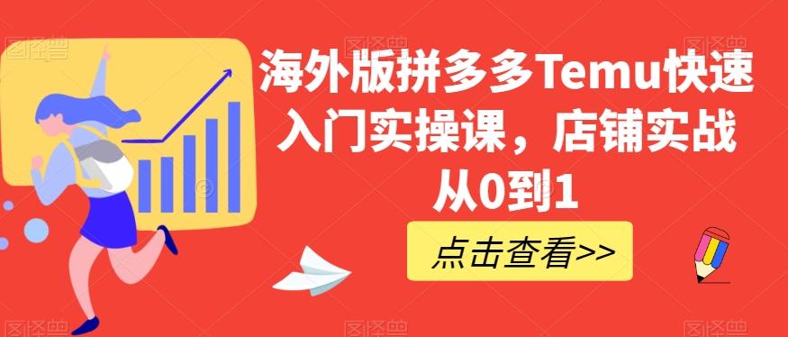 海外版拼多多Temu快速入门实操课,店铺实战从0到1
