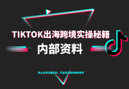 TikTok跨境电商0-1搭建运营(更新10月)