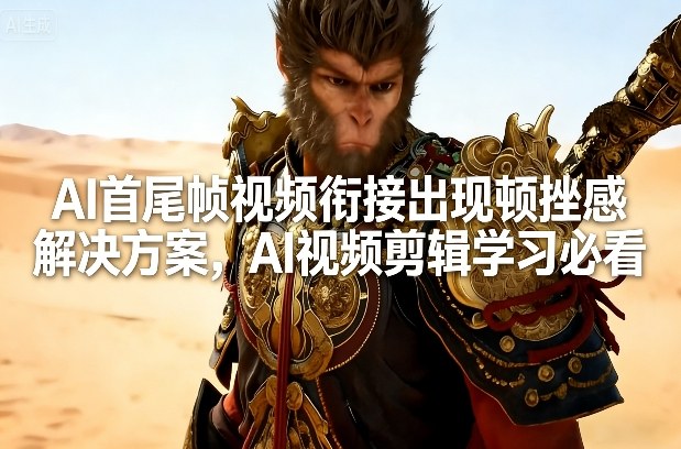 AI首尾帧视频衔接出现顿挫感解决方案,AI视频剪辑学习必看