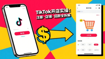 TikTok从开店到投流的进阶课，从基础实操到高阶技巧一网打尽
