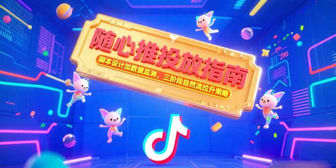随心推投放指南，脚本设计加数据监测，三阶段自然流拉升策略