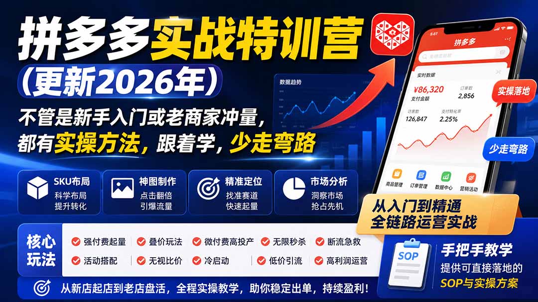 拼多多实战特训营(更新2026年