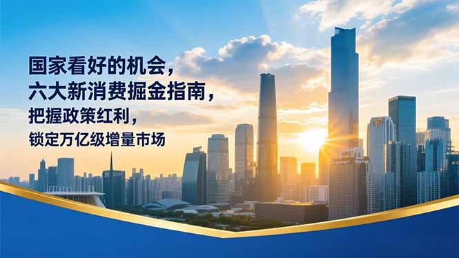 某付费文章：国家看好的机会，六大新消费掘金指南，把握政策红利，锁定万亿级增量市场