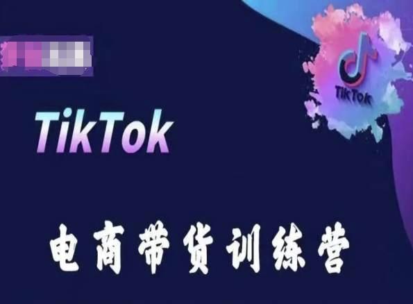 TikTok电商带货训练营,跟随时代潮流,跨境掘金
