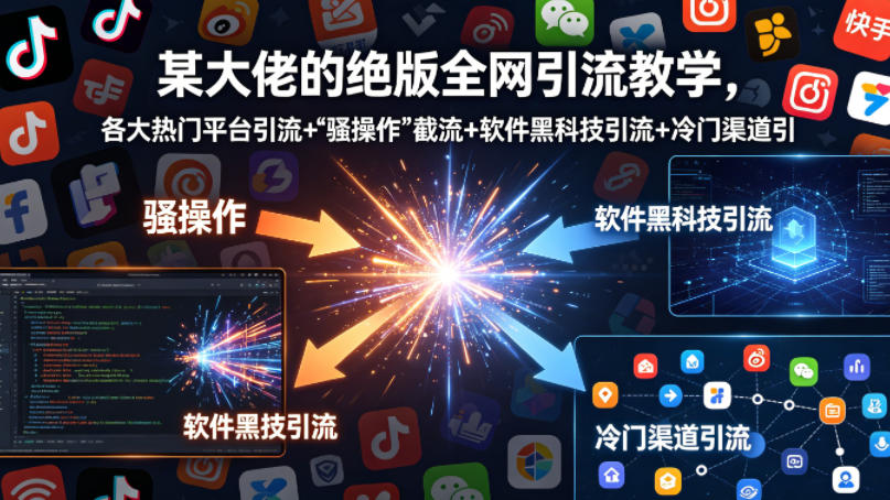 某大佬的绝版全网引流教学,各大热门平台引流+