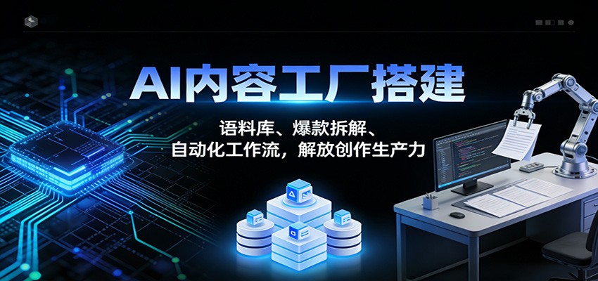 AI内容工厂搭建：语料库、爆款拆解、自动化工作流，解放创作生产力