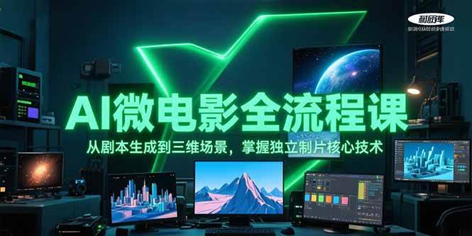AI微电影全流程课，从剧本生成到三维场景，掌握独立制片核心技术