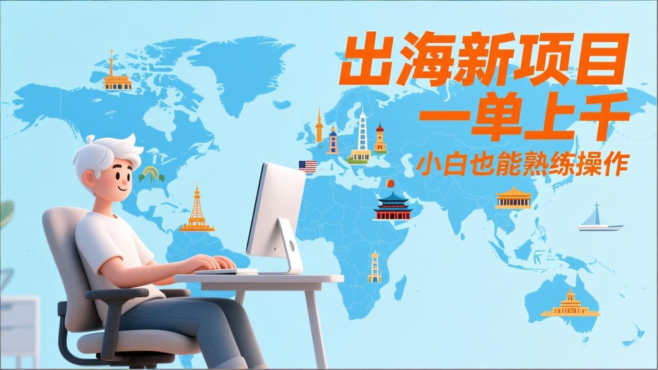 出海新项目，一单上千，小白也能熟练操作