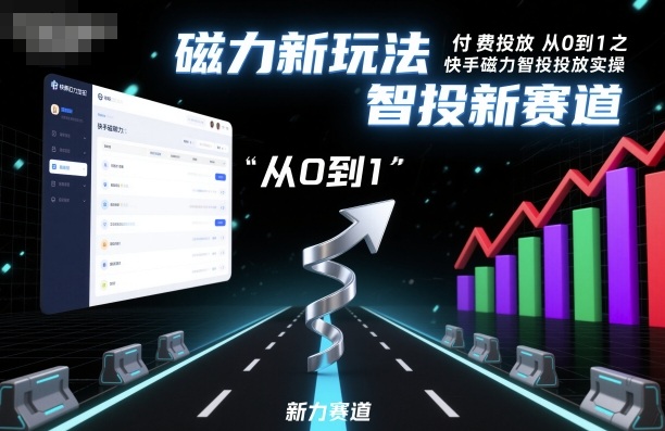 ⁤‍⁤⁢​⁤‬⁤‌​⁢⁣‍‬⁤⁣‬​​⁤‬⁣‬⁤‬‍‍​⁢​‬⁡⁢⁣⁢​‍​⁤‬‬‌⁣付费投放从0到1之快手磁力智投投放实操，磁力新玩法，智投新赛道