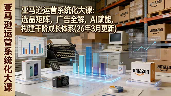 亚马逊运营系统化大课：选品矩阵，广告全解，AI赋能，构建千阶成长体系(26年3月更新