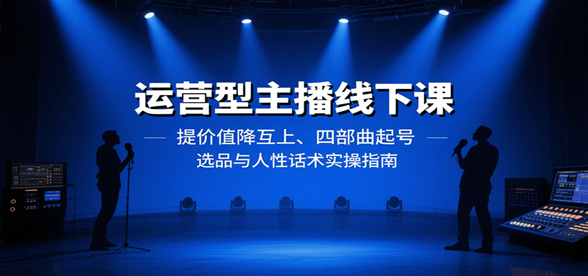 运营型主播线下课：提价值降互上、四部曲起号、选品与人性话术实操指南